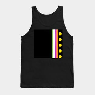 Abstract pattern in bright colors on black ground Tank Top